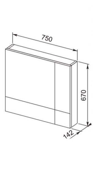 Зеркало-шкаф Aquanet Верона 75 белый
